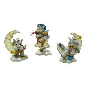 Vintage Enesco Starlight Starbright Unicorn Collection Figurine Set of 3 Dreams